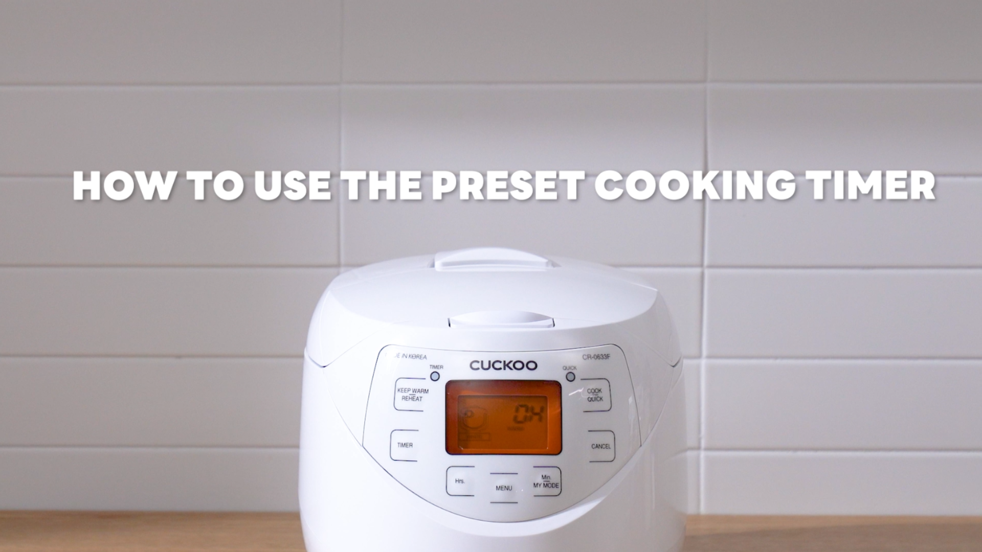 How to Use the Preset Cooking Timer CUCKOO Canada