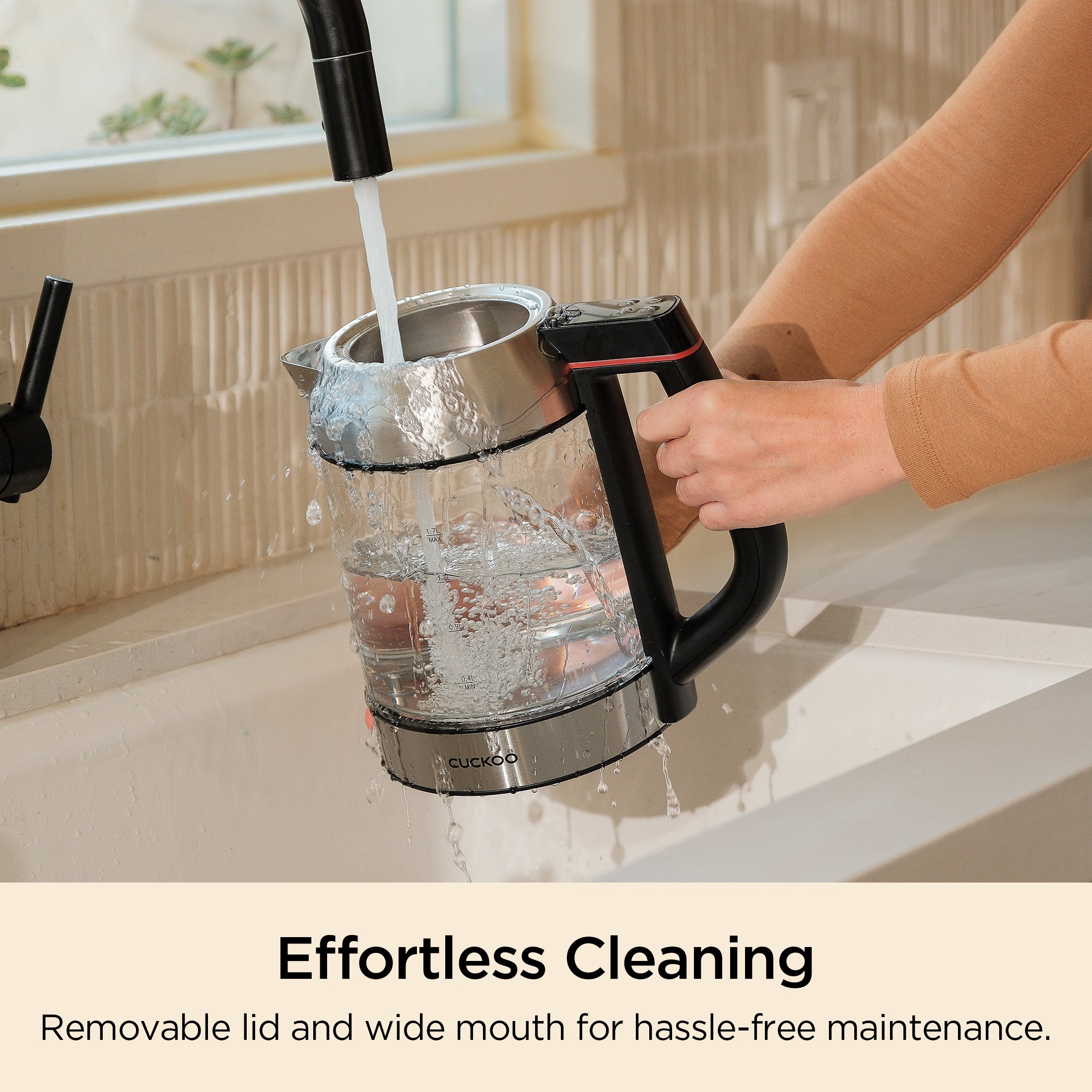 Electric Glass Kettle with Tea Infuser (CK-G170BS)