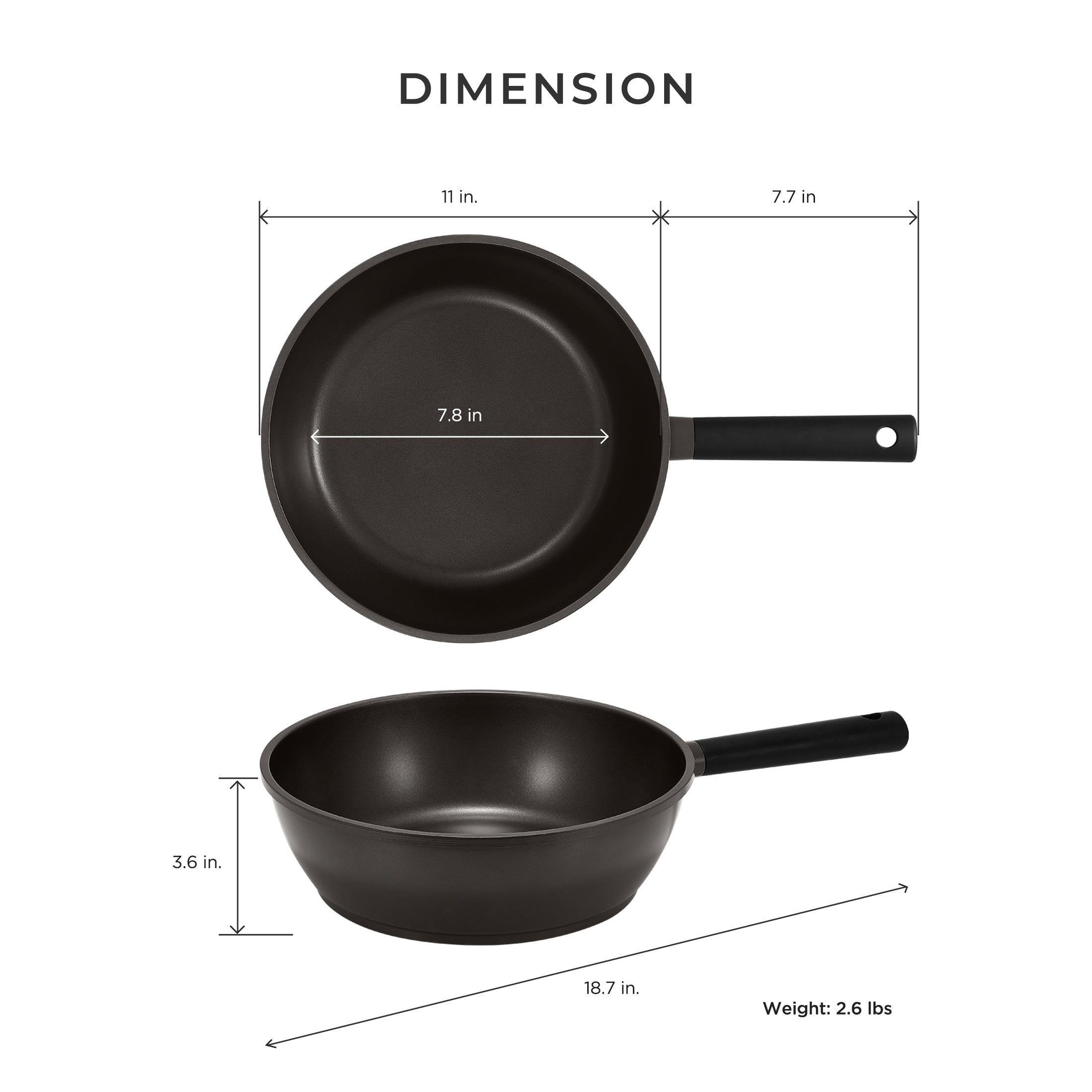 11 in Kyndell Induction Wok Pan (COP-B2810HGB)