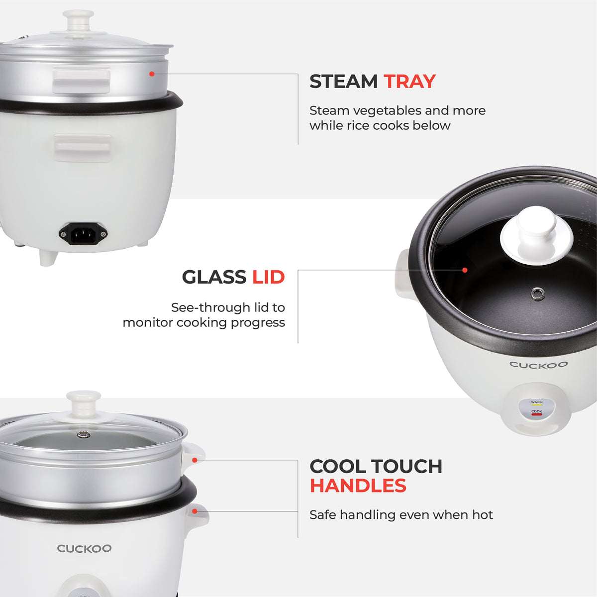☆Livraison gratuite☆ Cuiseur à riz et vapeur 6 tasses (CR-0601C)