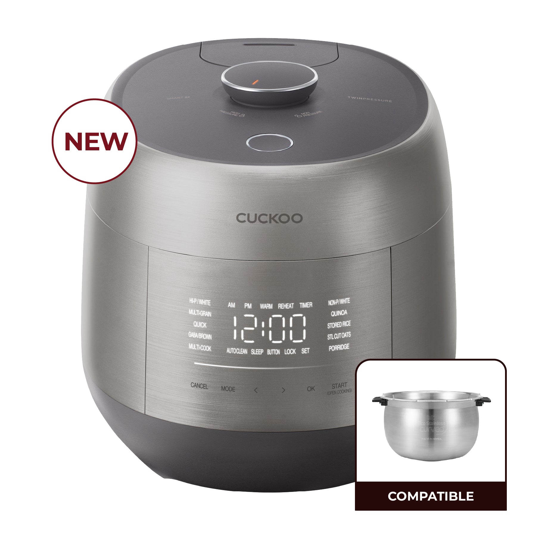 【P13524】First Cuckoo 6-Cup IH Twin Pressure Prestige Silence Heritage (CRP-PHTR0609FS