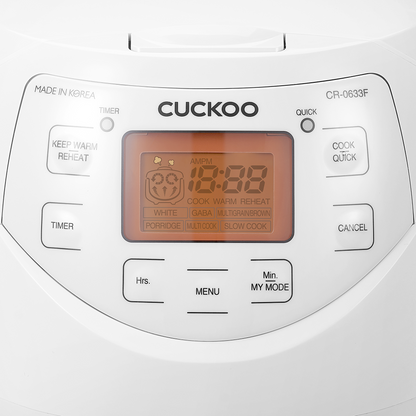 Refurbished B grade 6-Cup Micom Rice Cooker (CR-0633F)