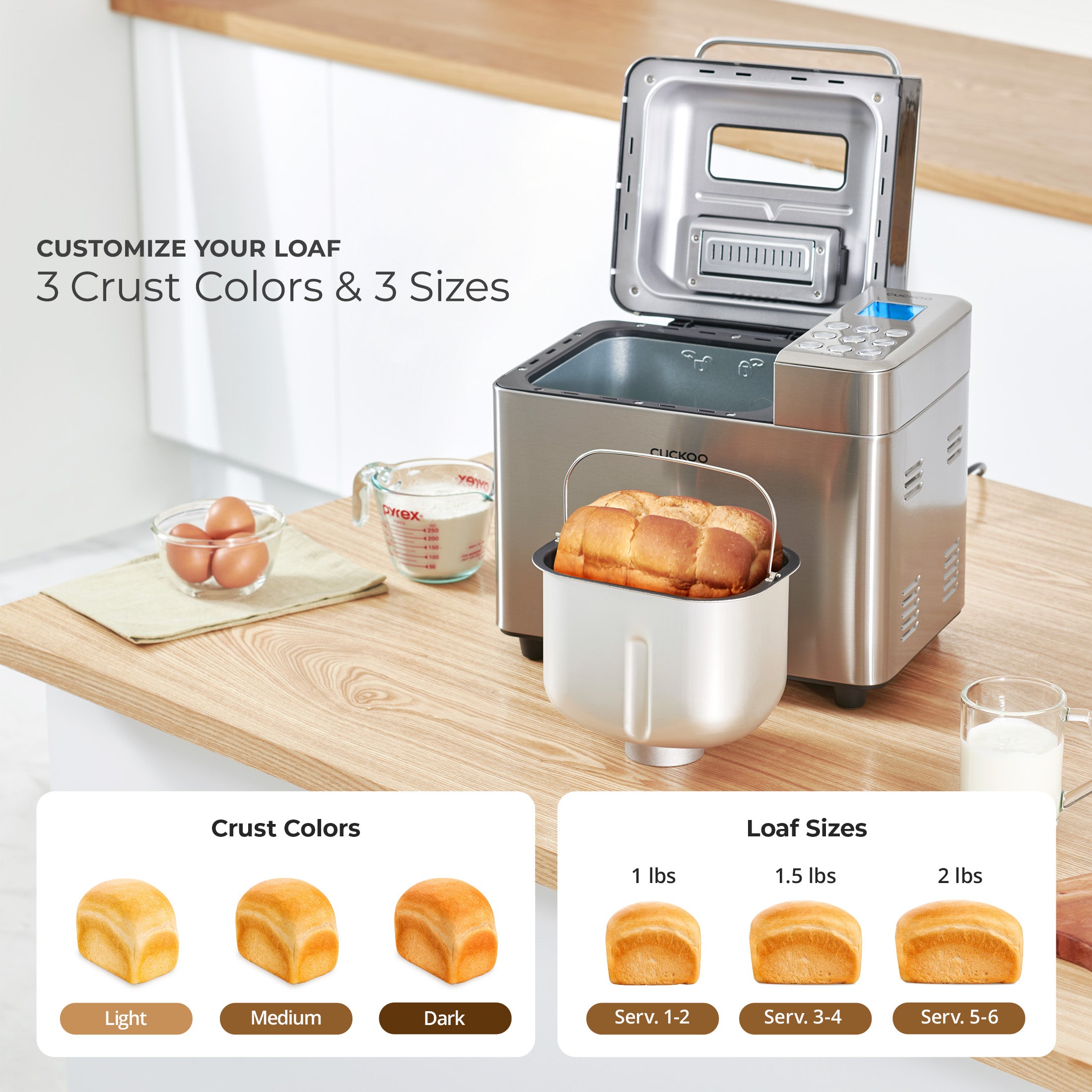 Refurbished B grade 2 lb. Multi-Functional Bread Maker (CBM-AAB101S)