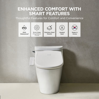 [NEW] Inspure Self-Installation Electric Bidet, Heated Seat & Stainless Steel Nozzle (CBT-L2031W(E)(L)) – Elongated Type