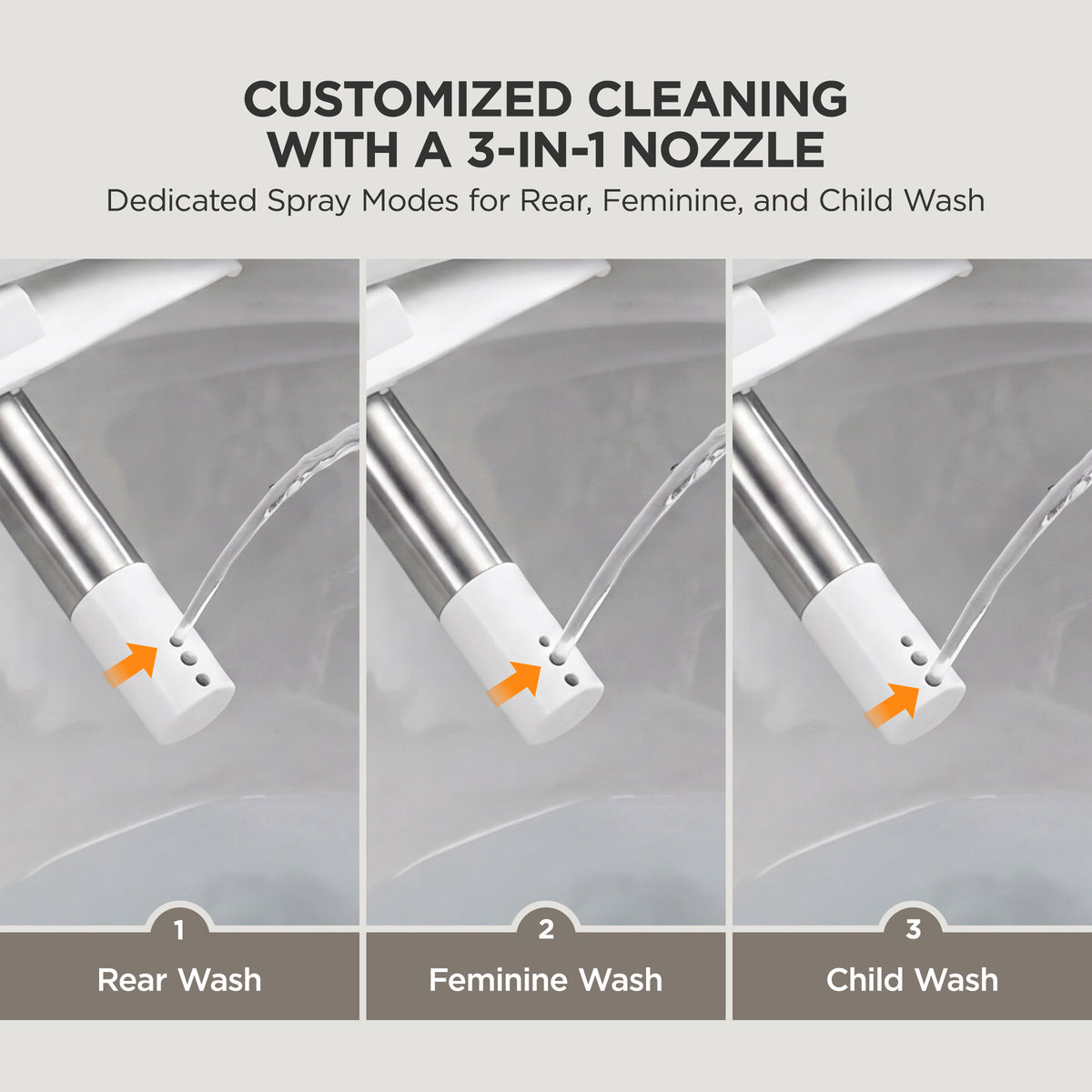 [NEW] Inspure Self-Installation Electric Bidet, Heated Seat & Stainless Steel Nozzle (CBT-L2031W(E)(L)) – Elongated Type