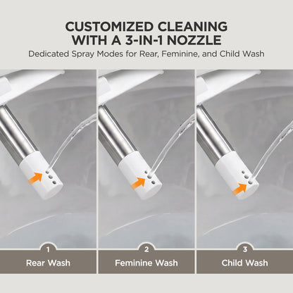 [NEW] Inspure Self-Installation Electric Bidet, Heated Seat & Stainless Steel Nozzle (CBT-L2031W(E)(L)) – Elongated Type