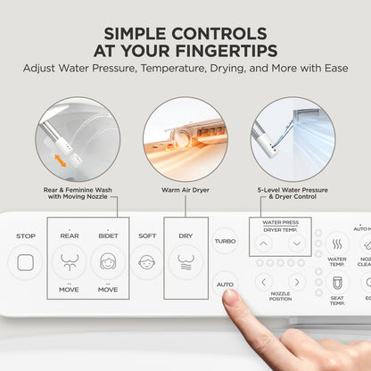 [NEW] Inspure Self-Installation Electric Bidet, Heated Seat & Stainless Steel Nozzle (CBT-L2031W(E)(L)) – Elongated Type
