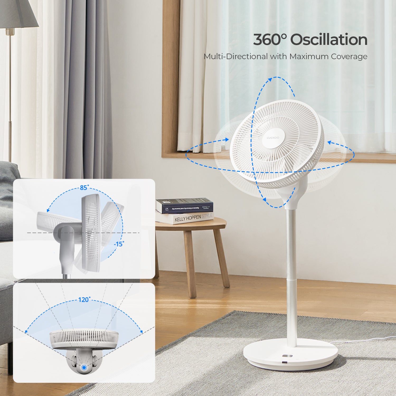 360° Rotation Air Circulator (CF-AC1410WH), Standing Fans