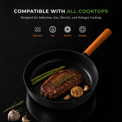 [NEW] Gourmet Ceramic-Coated Frying Pan – 9" (CFP-D2410B) / 11" (CFP-D2810B)