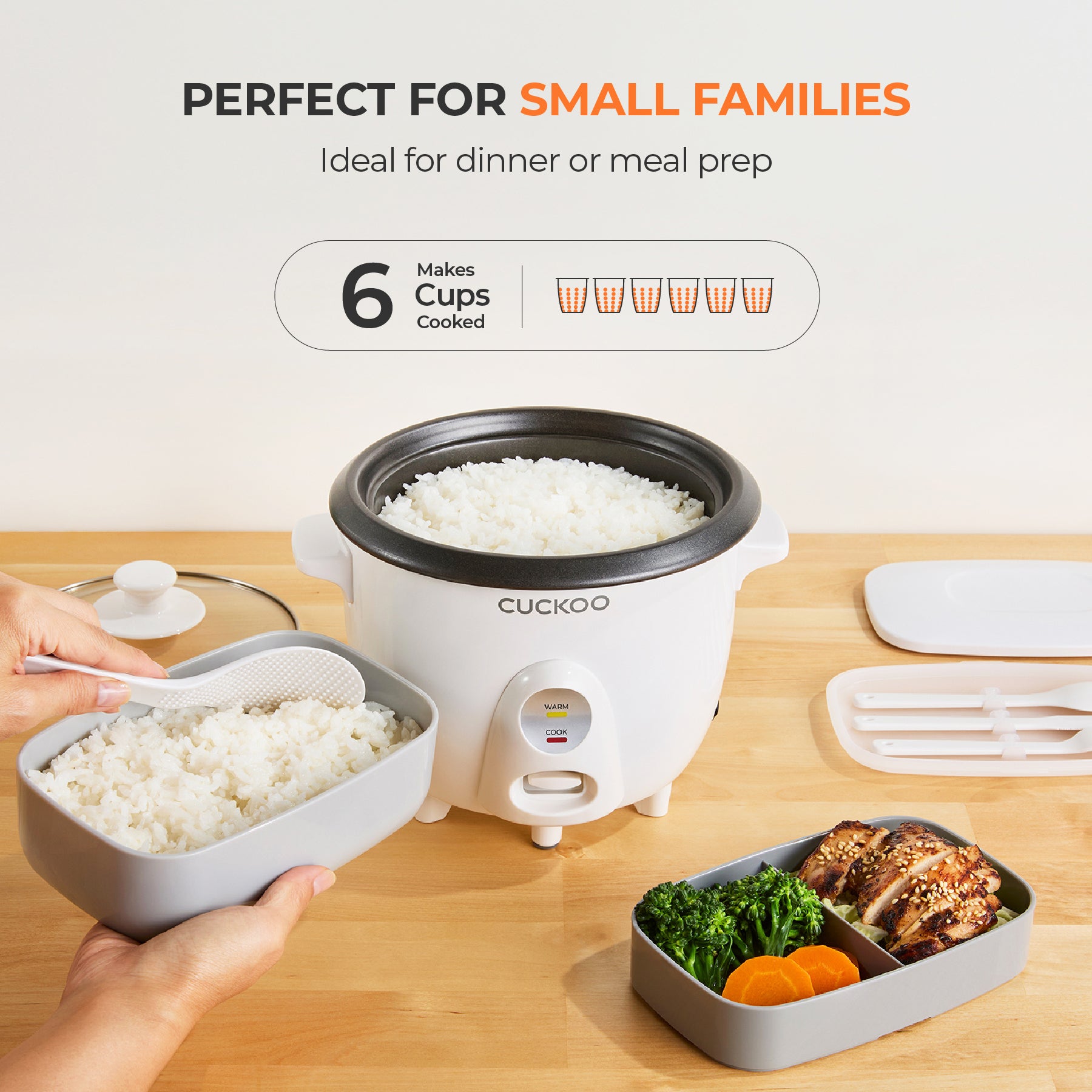 [NEW] 3-Cup One Touch Rice Cooker & Steamer (CR-0301C)
