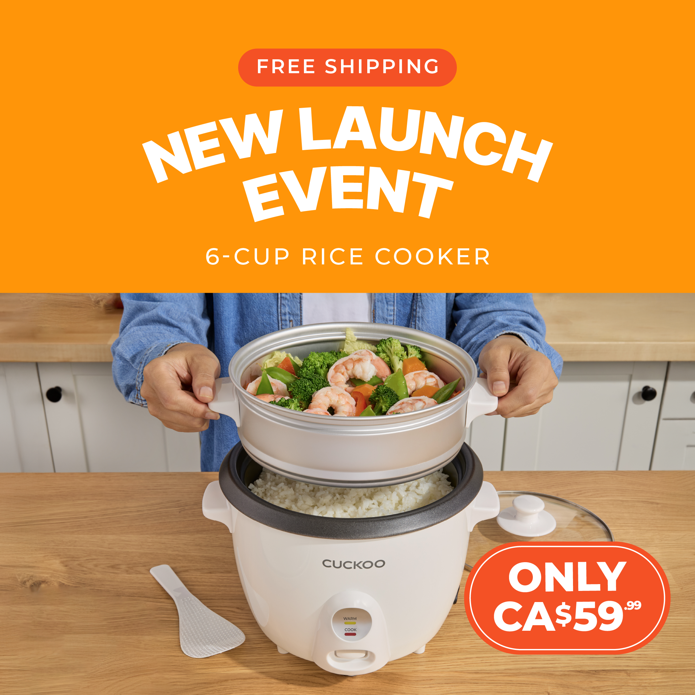 ☆New☆ Free Shipping☆ 6-Cup One Touch  Rice Cooker & Steamer (CR-0601C)