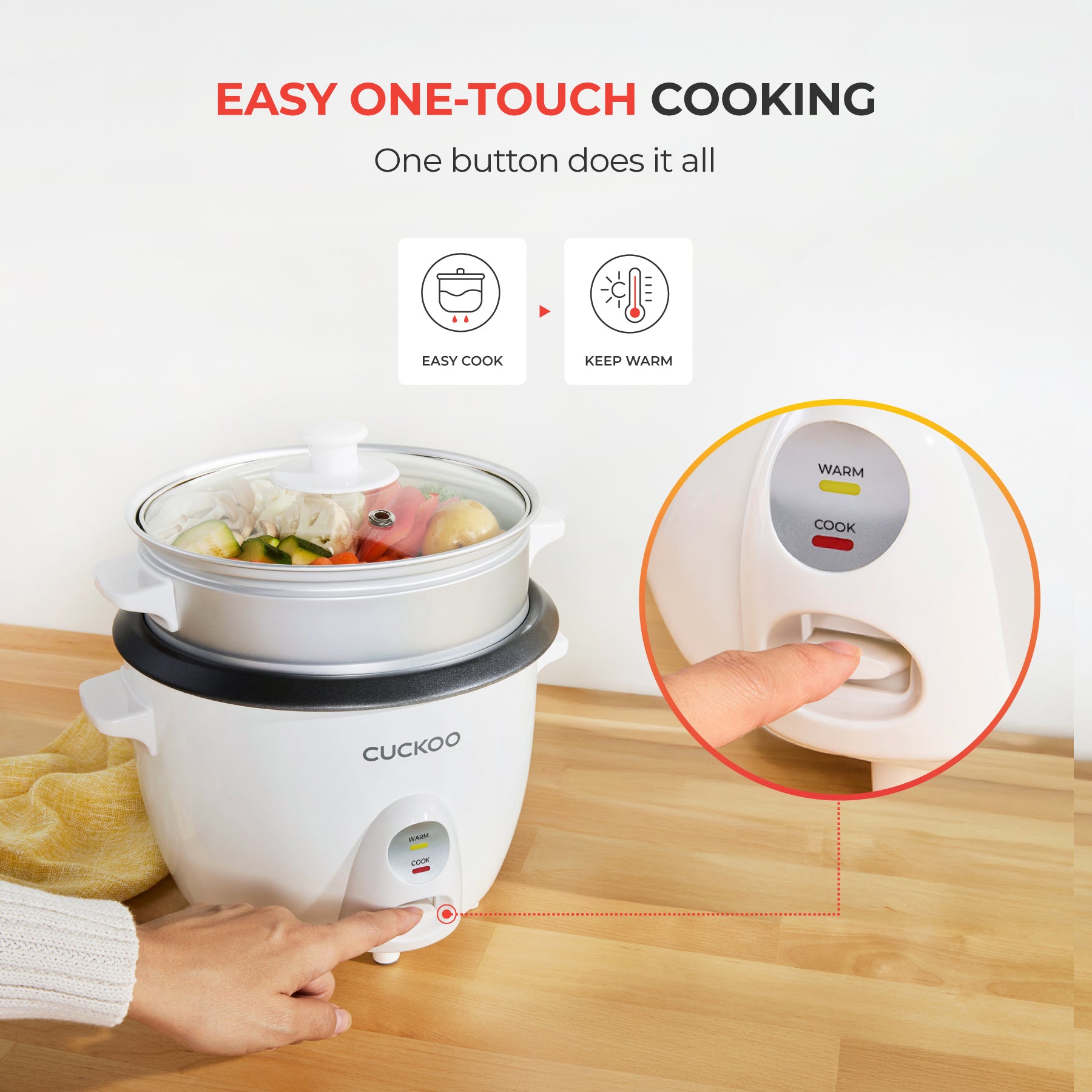 ☆New☆ Free Shipping☆ 6-Cup One Touch  Rice Cooker & Steamer (CR-0601C)