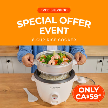 ☆Free Shipping☆ 6-Cup One Touch  Rice Cooker & Steamer (CR-0601C)