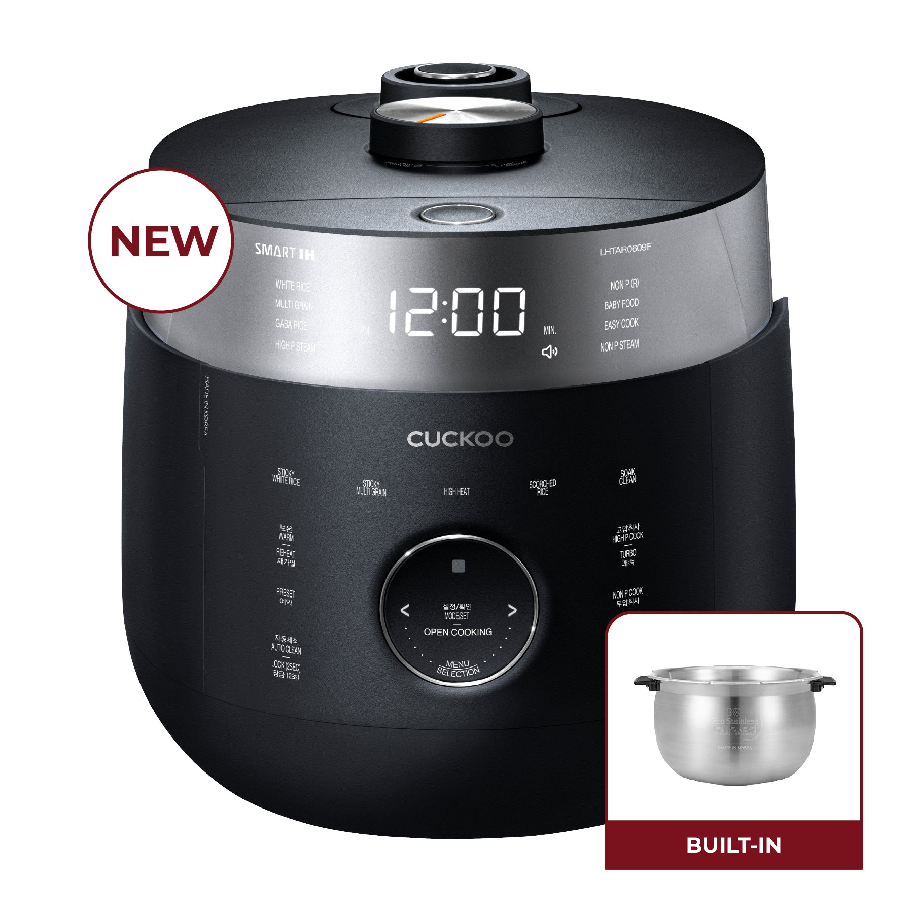 [NEW] 6-Cup IH Twin Pressure Rice Cooker with Stainless Steel Inner Pot (CRP-LHTAR0609F)
