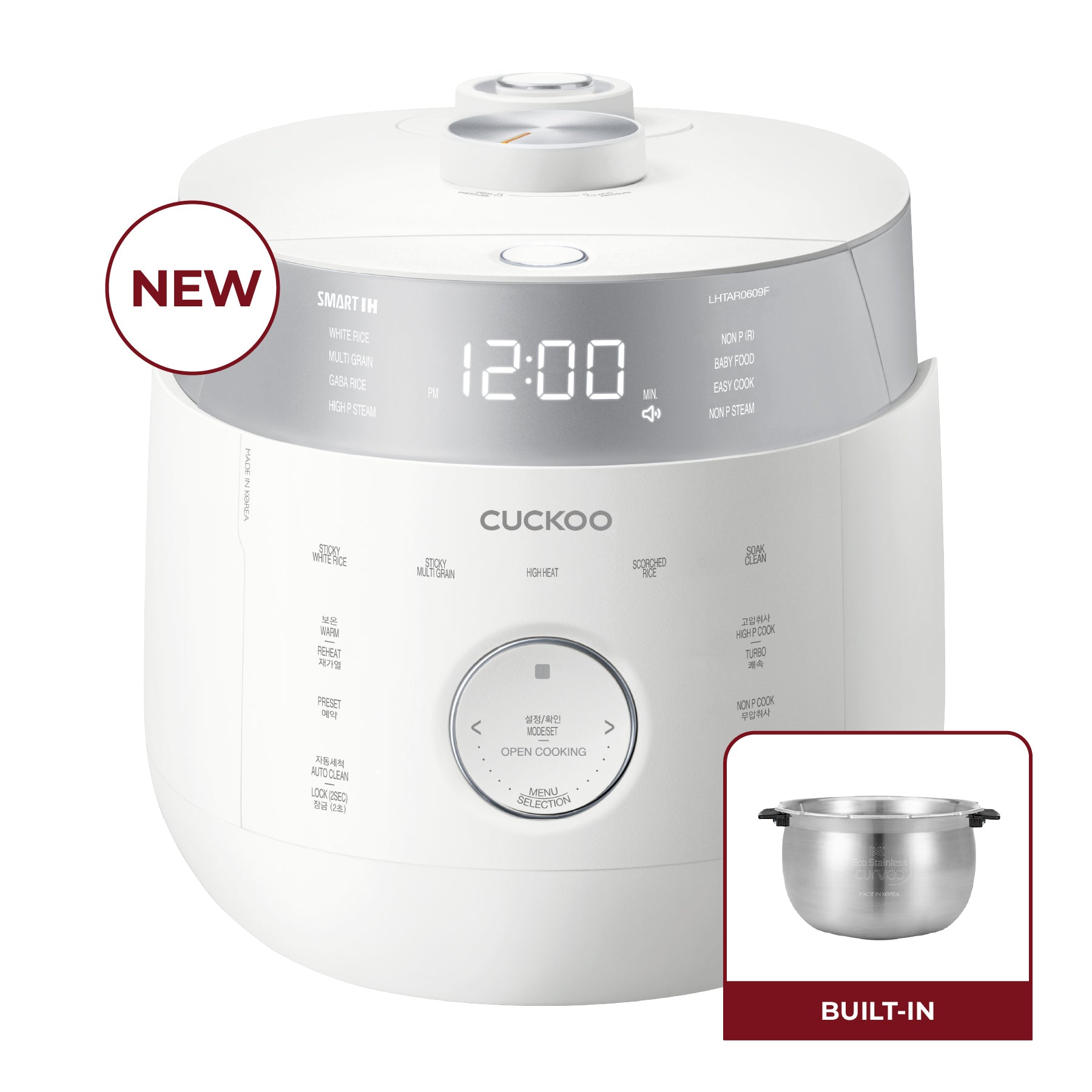 [NEW] 6-Cup IH Twin Pressure Rice Cooker with Stainless Steel Inner Pot (CRP-LHTAR0609F)