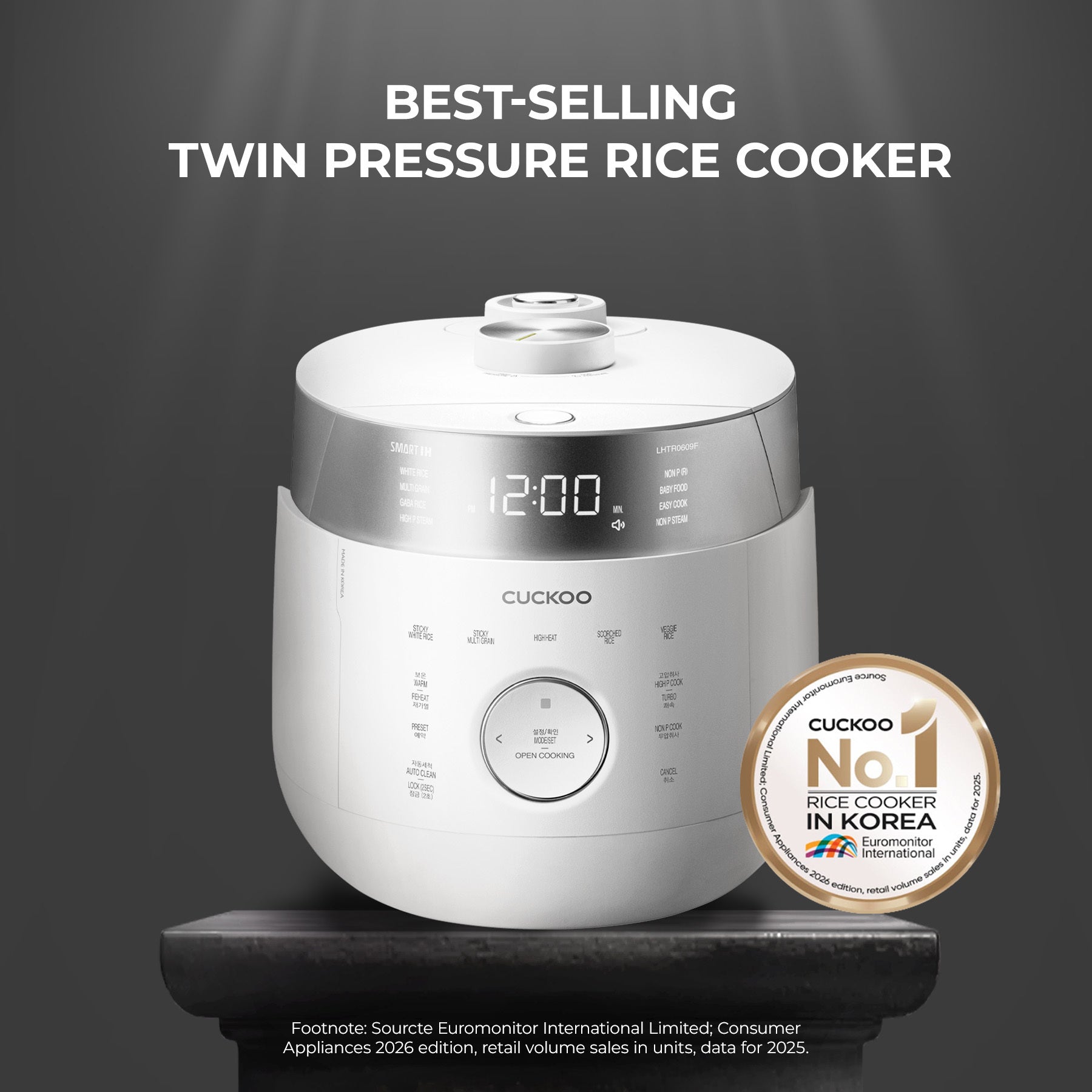 CRP-LHTR0609FW | CUCKOO Twin Pressure Induction Rice Cooker