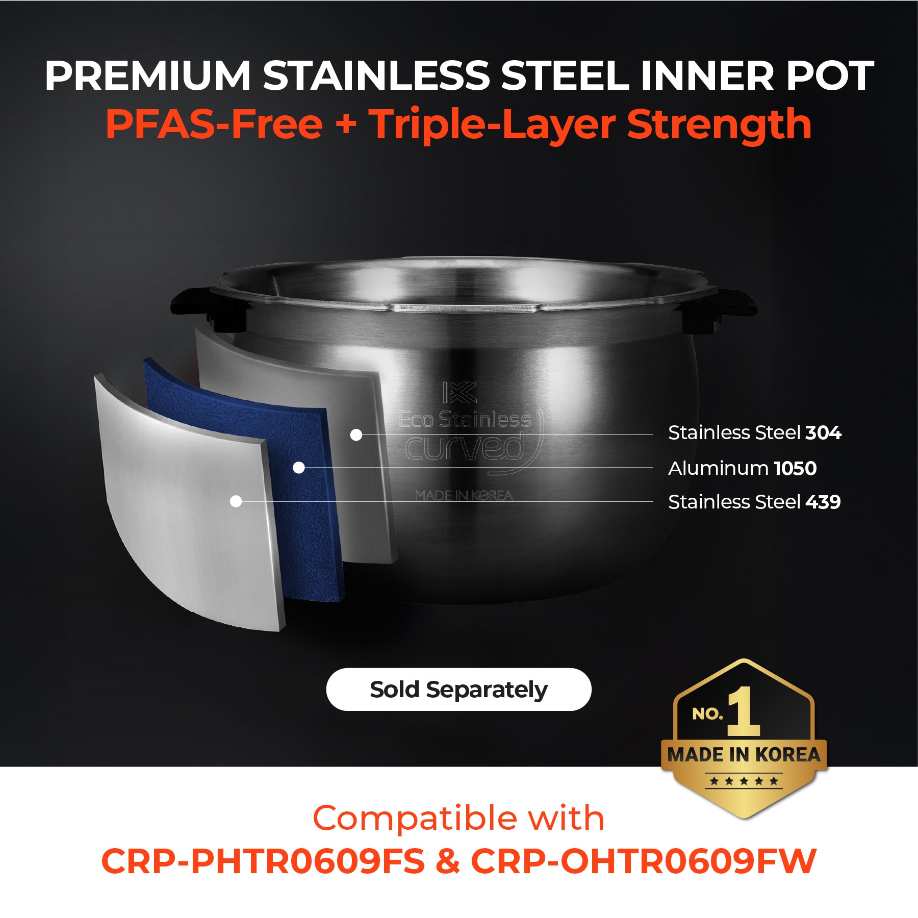 [NEW] 6-Cup IH Twin Pressure Prestige Silence Lumin (CRP-OHTR0609FW)