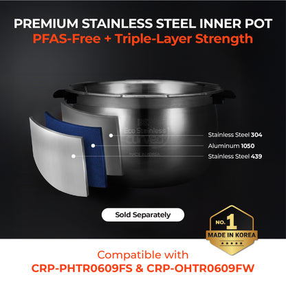 [NEW] 6-Cup IH Twin Pressure Prestige Silence Lumin (CRP-OHTR0609FW)